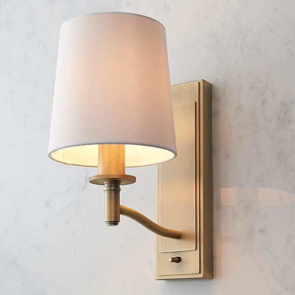 Genevieve Antique Brass Wall Light Lighting
