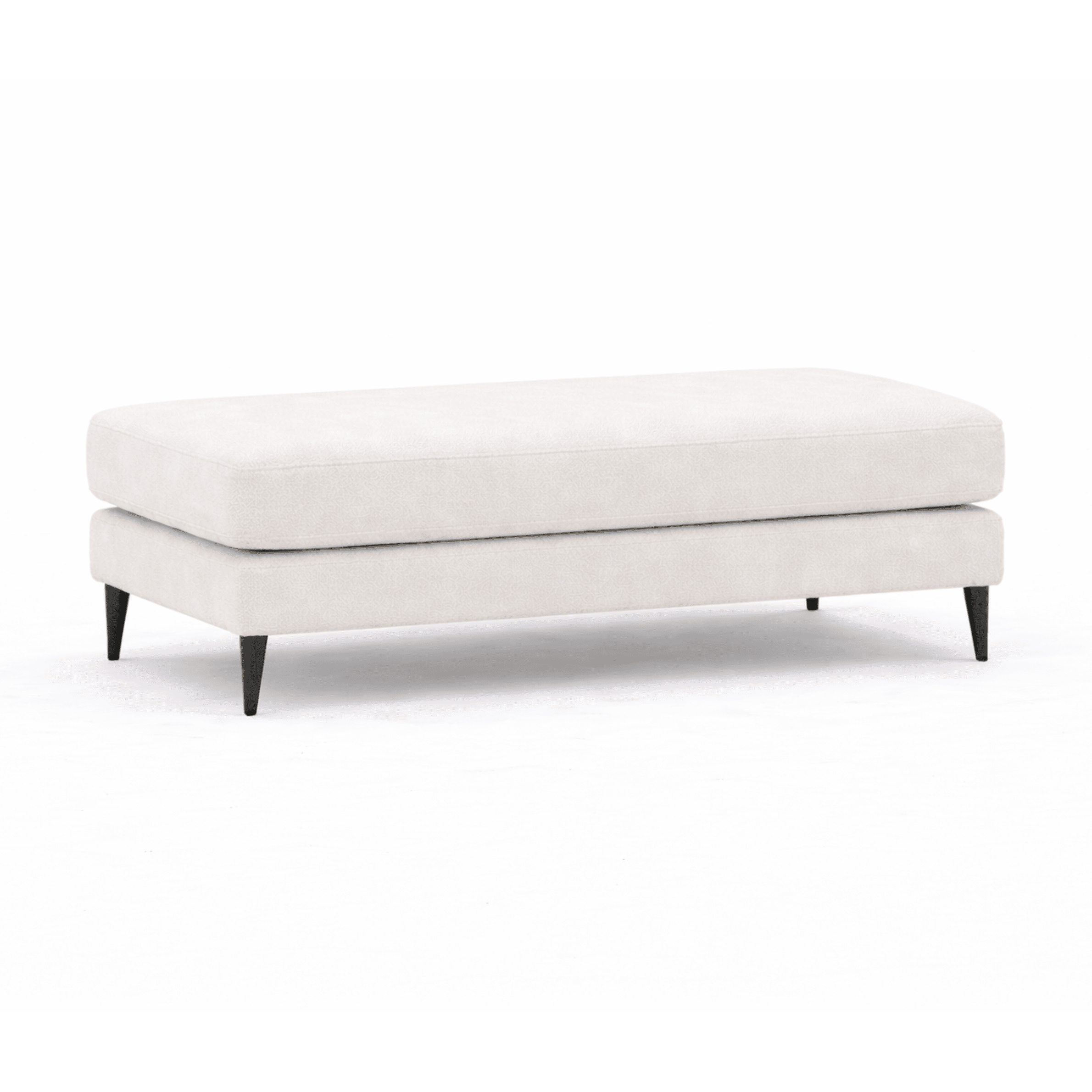 Genevieve Cream Velvet Medium Footstool Sofa