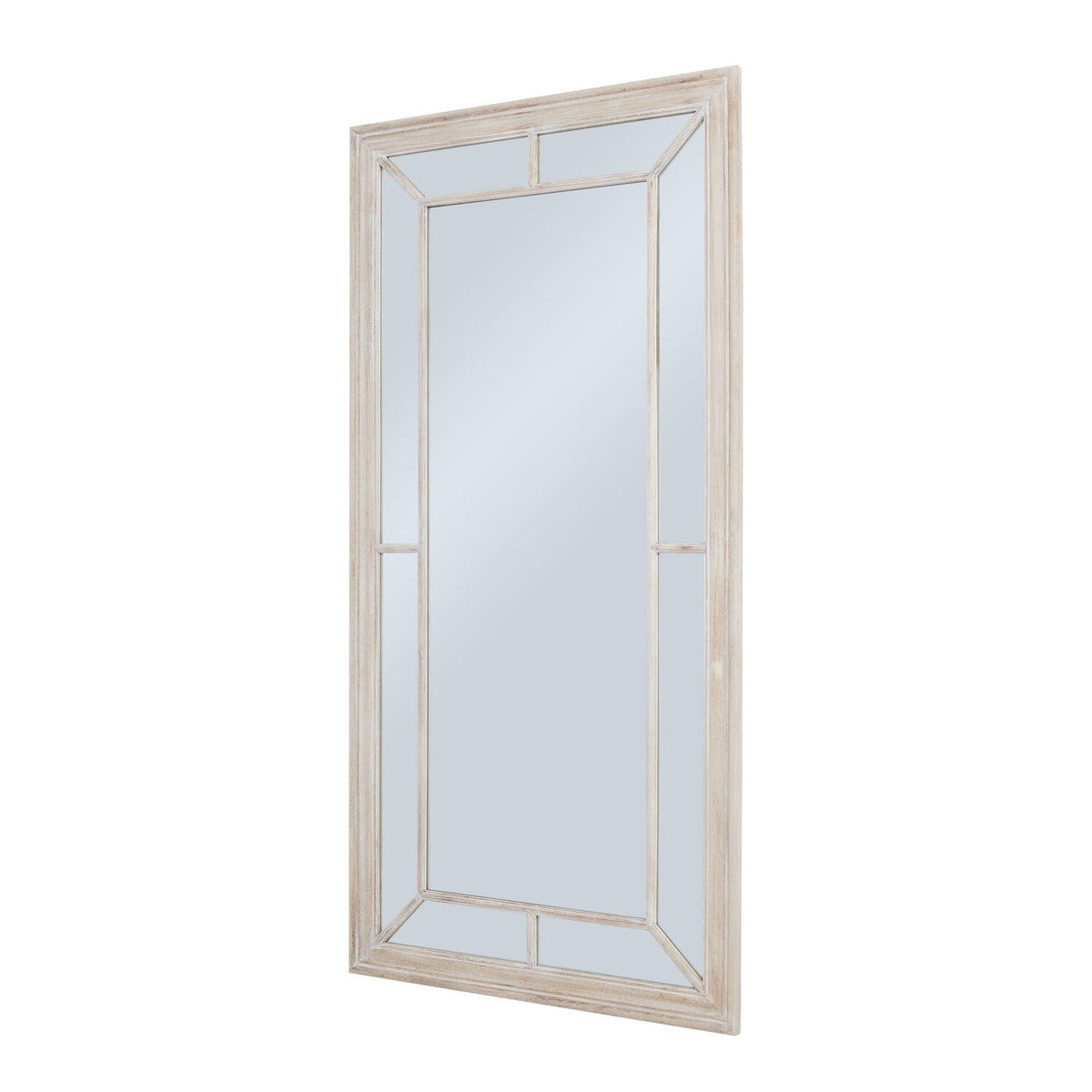 Godard Large Washed Wood Window Mirror Accessories