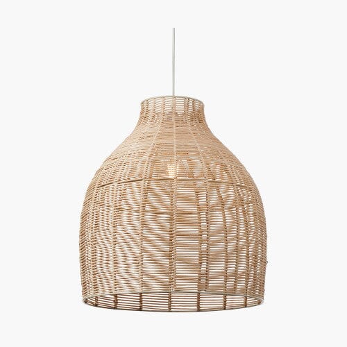 Grace Natural Rattan Cloche Pendant Ceiling Light Lighting