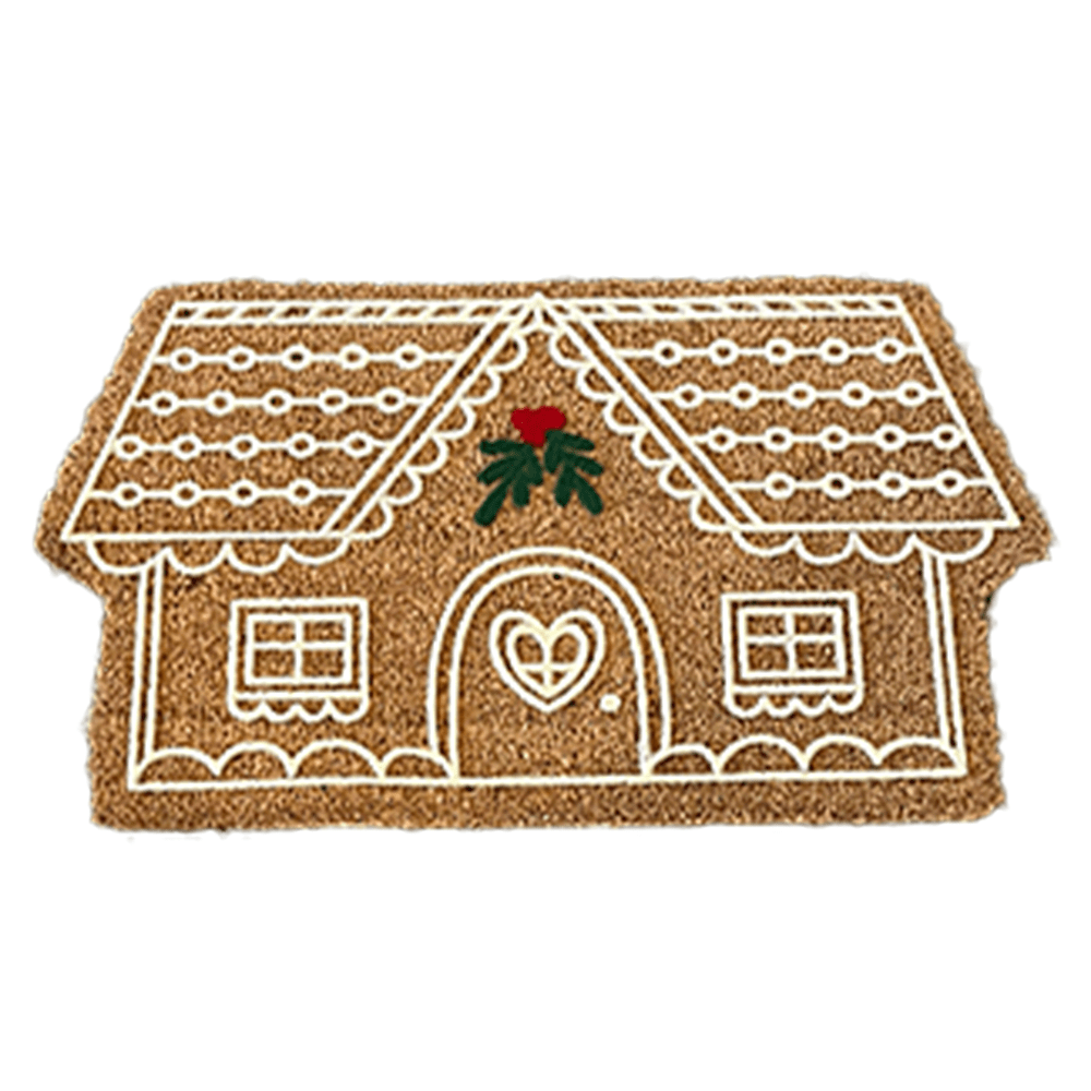 Gretel Festive Gingerbread House Doormat Textiles