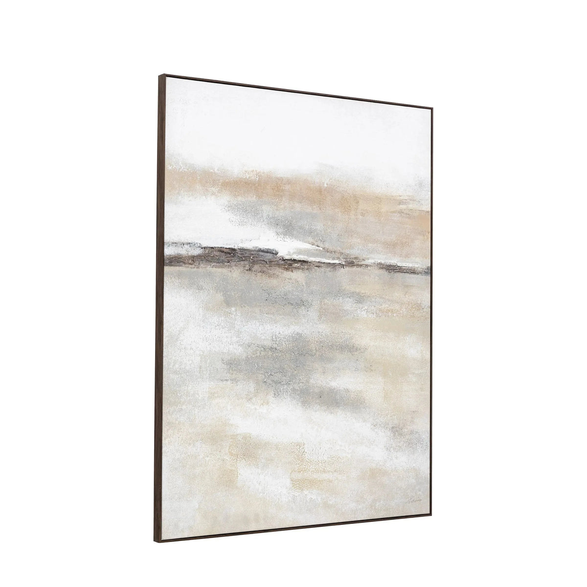 Grosvenor Neutral Dark Wood Framed Canvas Wall Art Accessories