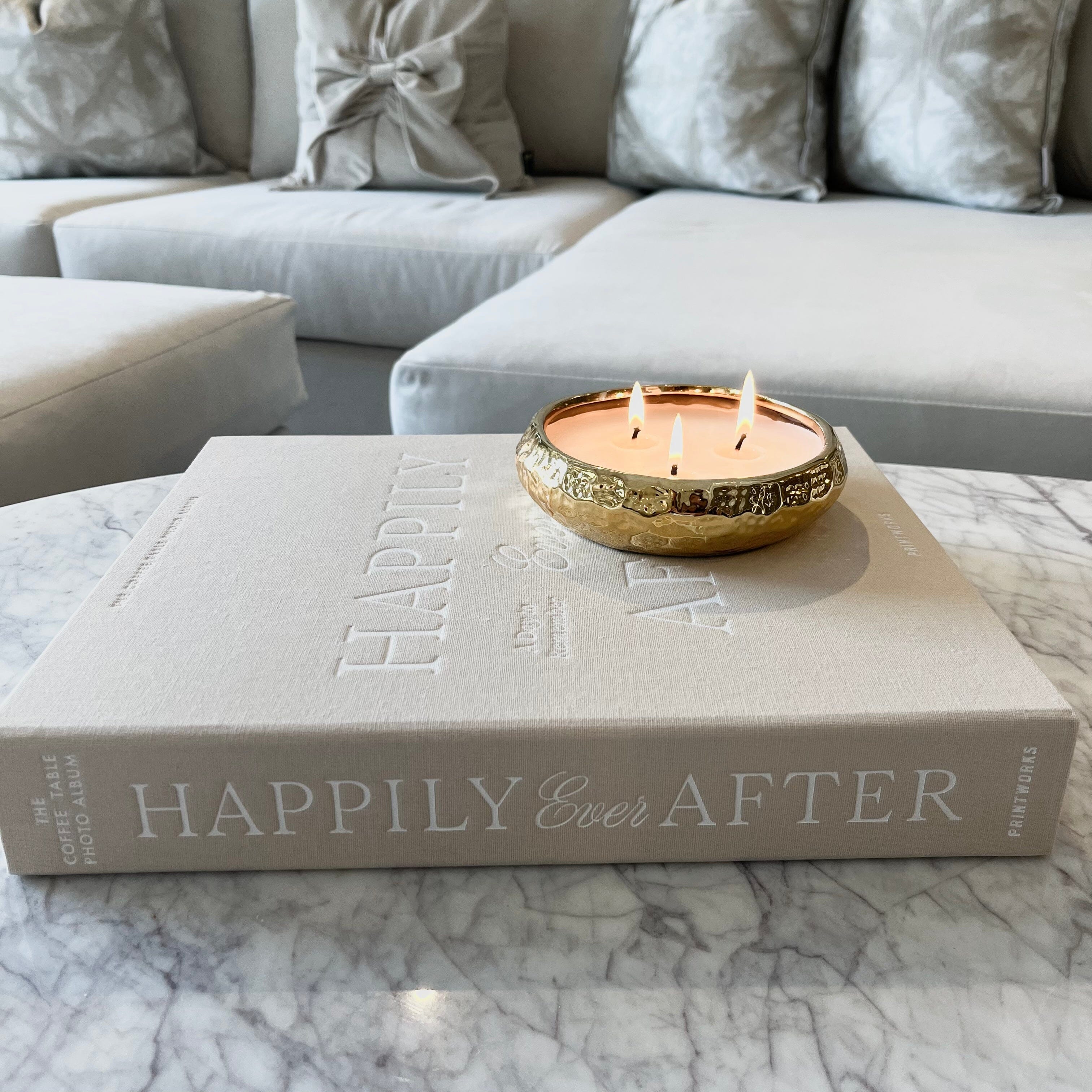 'Happily Ever After' Beige & White Luxury Photo Album Accessories