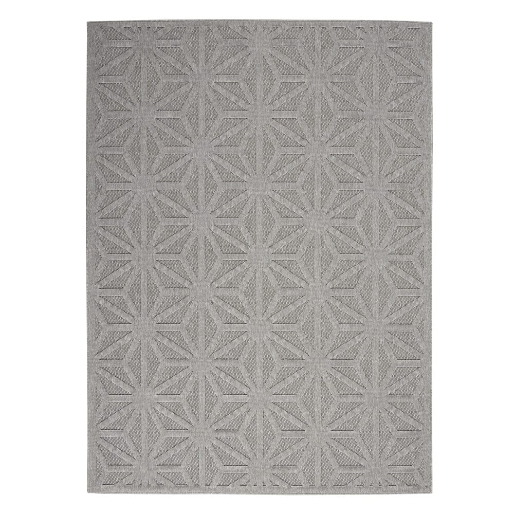 Harley Light Grey Geometric Indoor / Outdoor Rug Textiles
