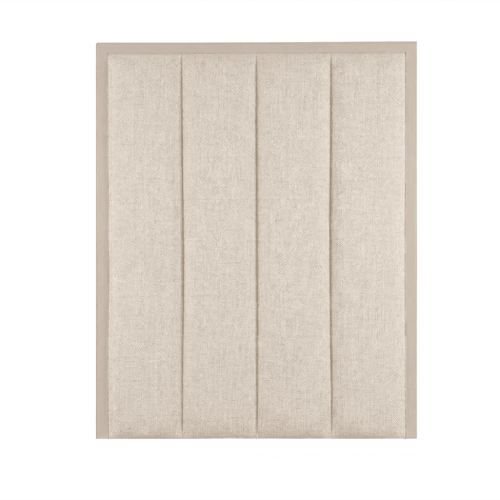 Harrington Almond Woven Channelled Headboard with Soft Pink Frame Beds and Headboards