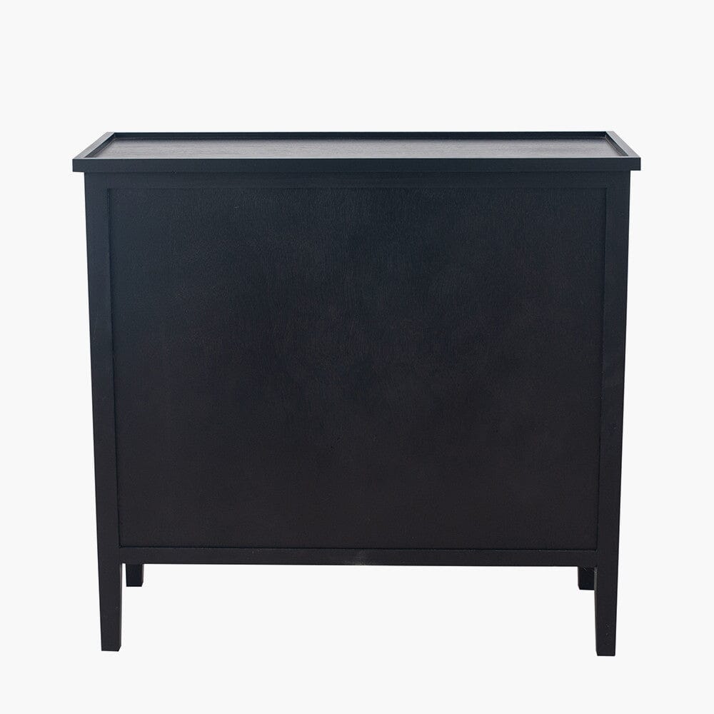 Henrik Black 4 Drawer Chest with Gold Handles Furniture