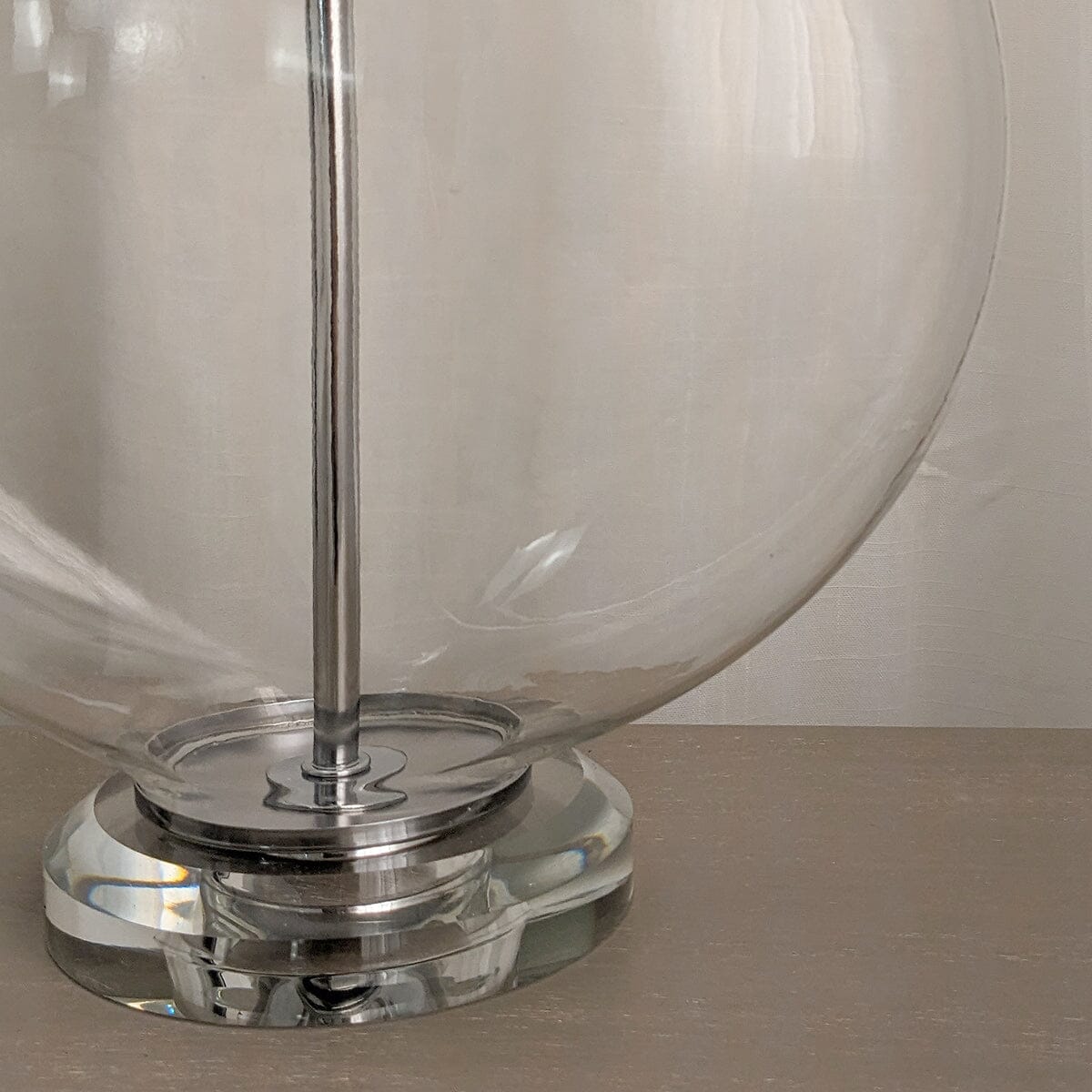 Hiero Glass & Silver Table Lamp Lighting