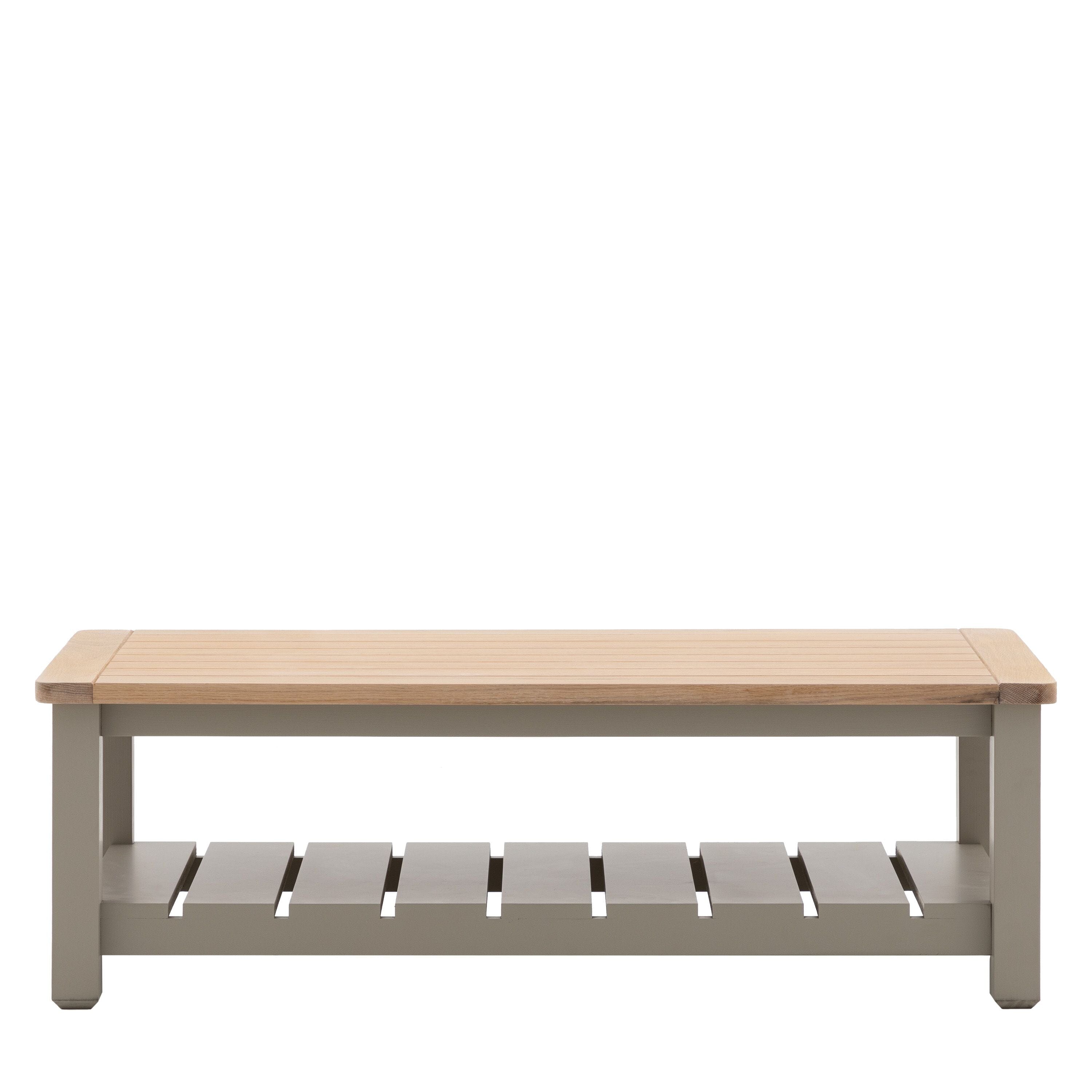 Highclere Sage Green Painted Coffee Table with Oak Top Furniture
