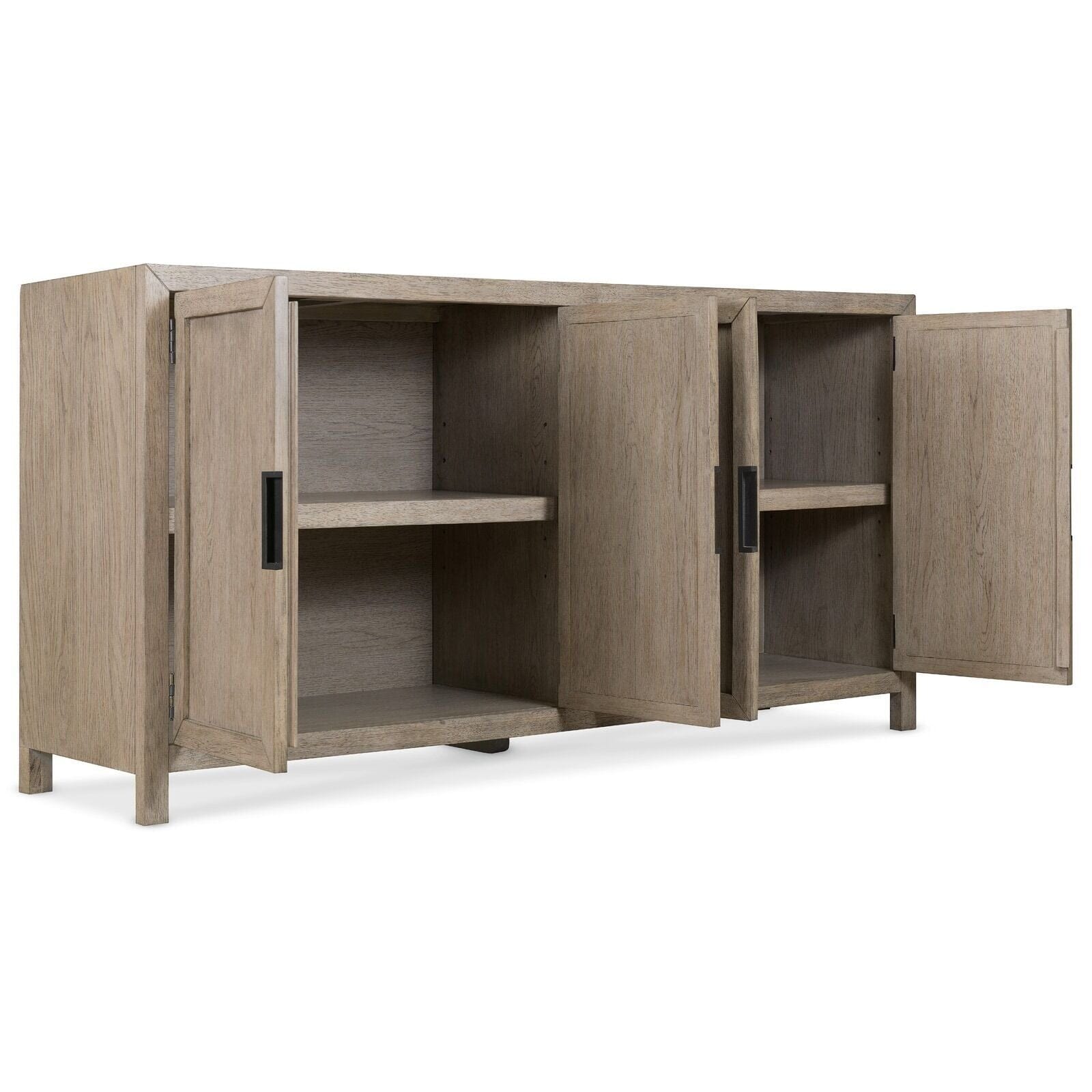 Hudson Greige Wooden 4 Door Sideboard Furniture