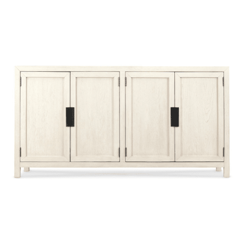 Hudson White Washed Wood 4 Door Sideboard Furniture