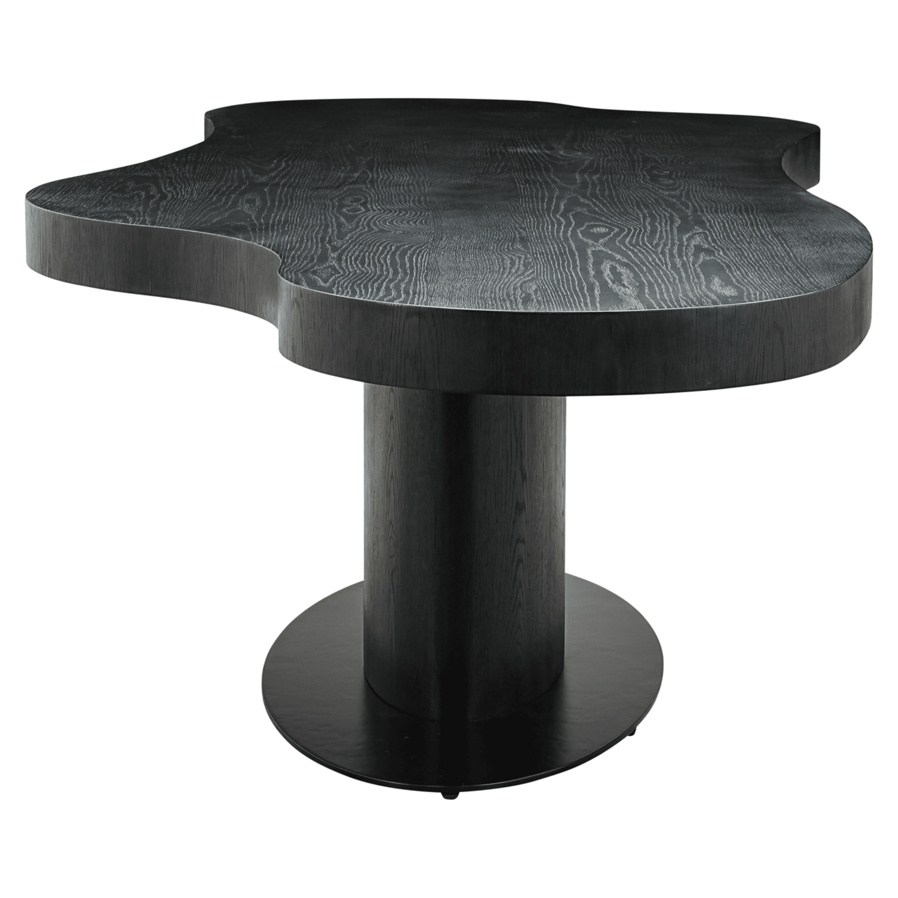 Hyde Dark Wood Wave Edge Dining Table Furniture