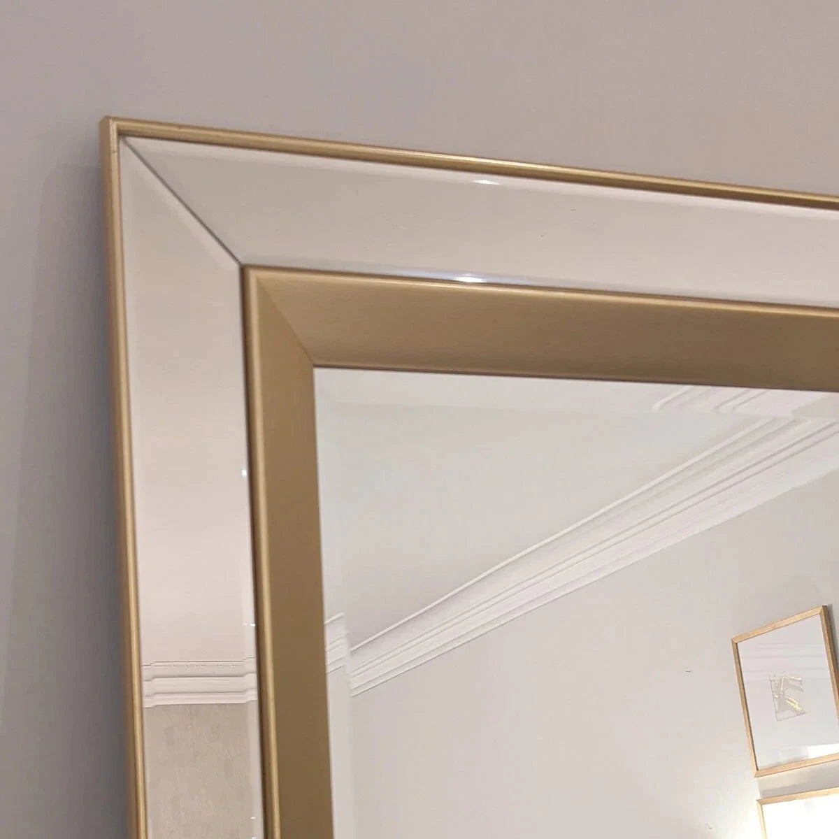 In Stock - Eloise Gold Framed Leaner Wall Mirror Accessories