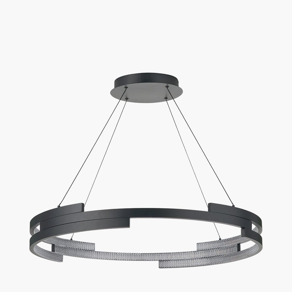 In Stock - Jayden Black Round LED Pendant Ceiling Light