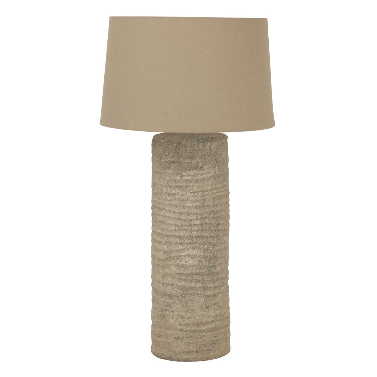 In Stock - Kanoa XL Textured Ceramic Neutral Table Lamp Lighting