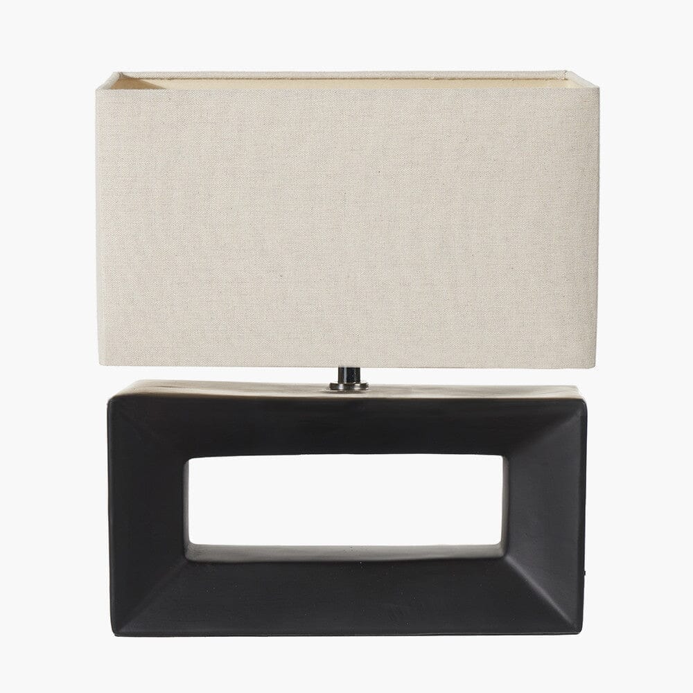 In Stock - Kimia Black Rectangular Table Lamp Lighting