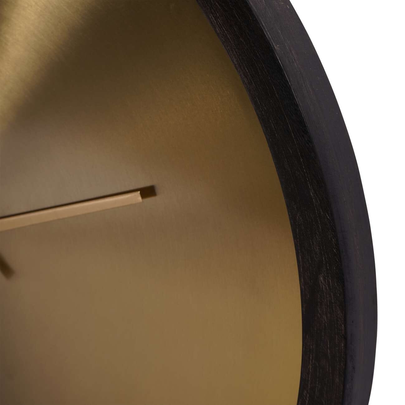In Stock - Laylani Brass & Black Medium Wall Clock Accessories