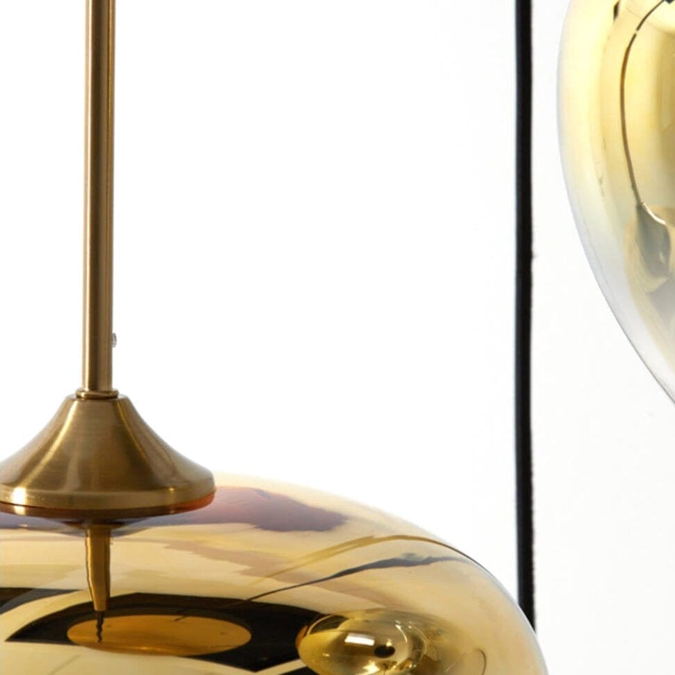 In Stock - Marmilla Gold Glass Ombre 3 Light Pendant Ceiling Light Lighting