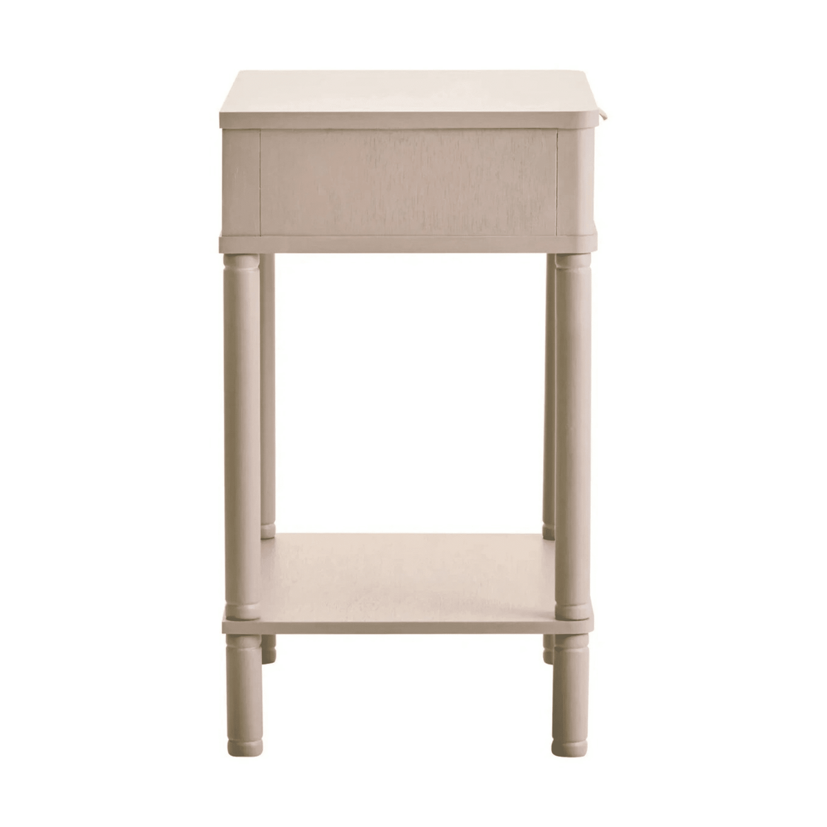 In Stock - Nydia Cream Ribbed 1 Drawer Bedside Table Furniture