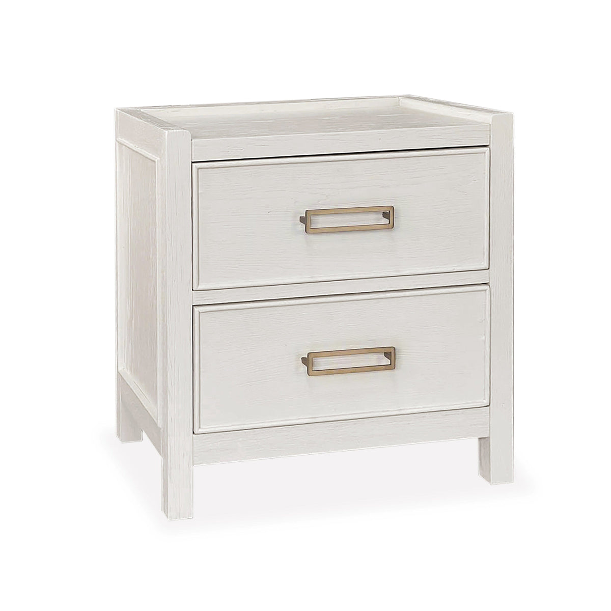 In Stock - Soho Cream Oak Veneer 2 Drawer Bedside Table Furniture