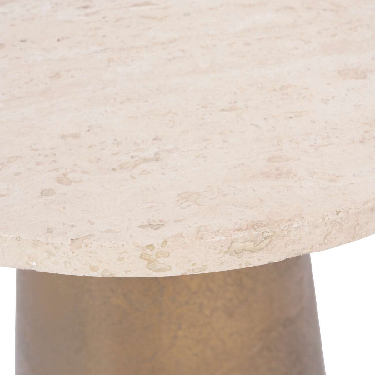 In Stock - Valiona Gold & Marble Side Table Furniture