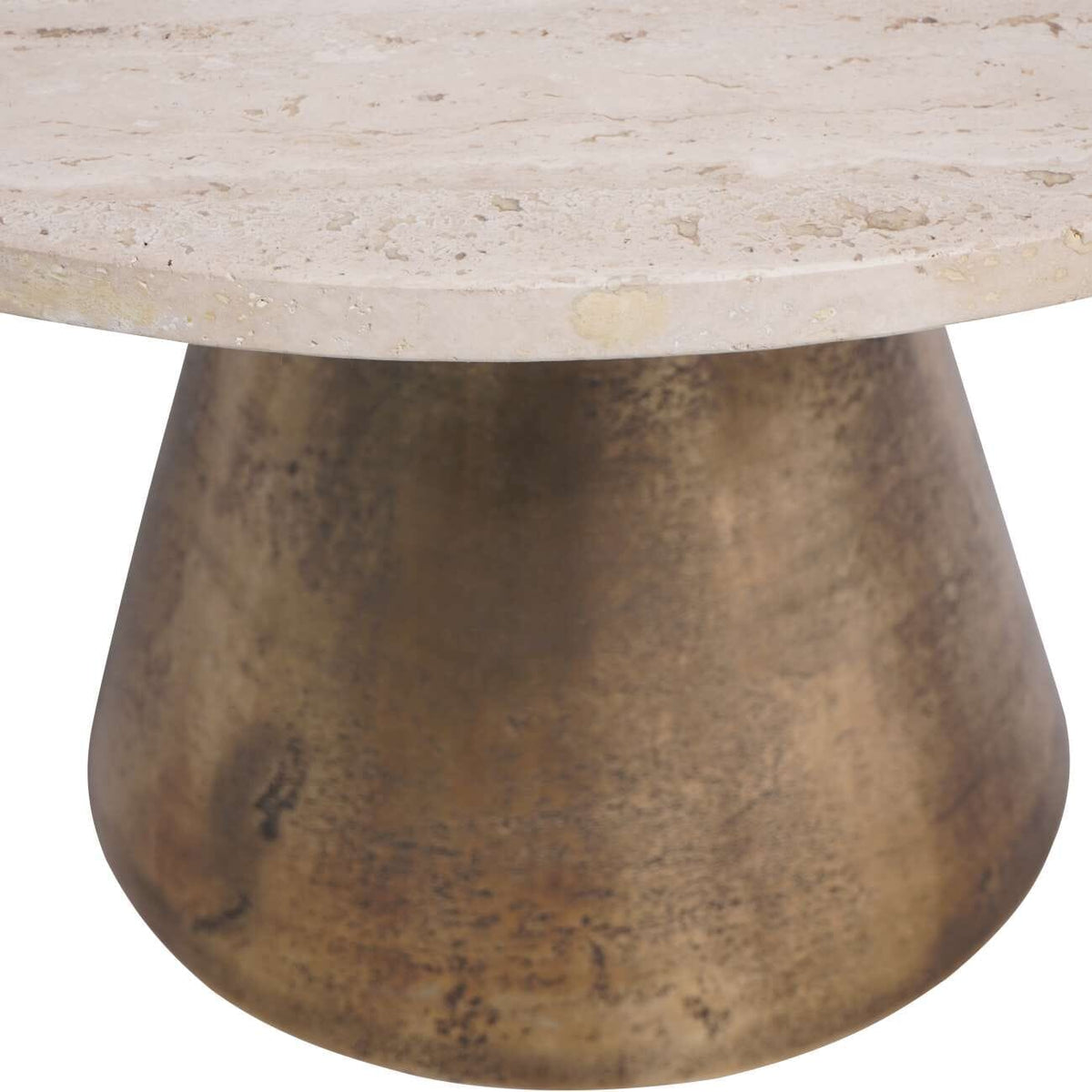 In Stock - Valiona Medium Gold & Marble Coffee Table Furniture