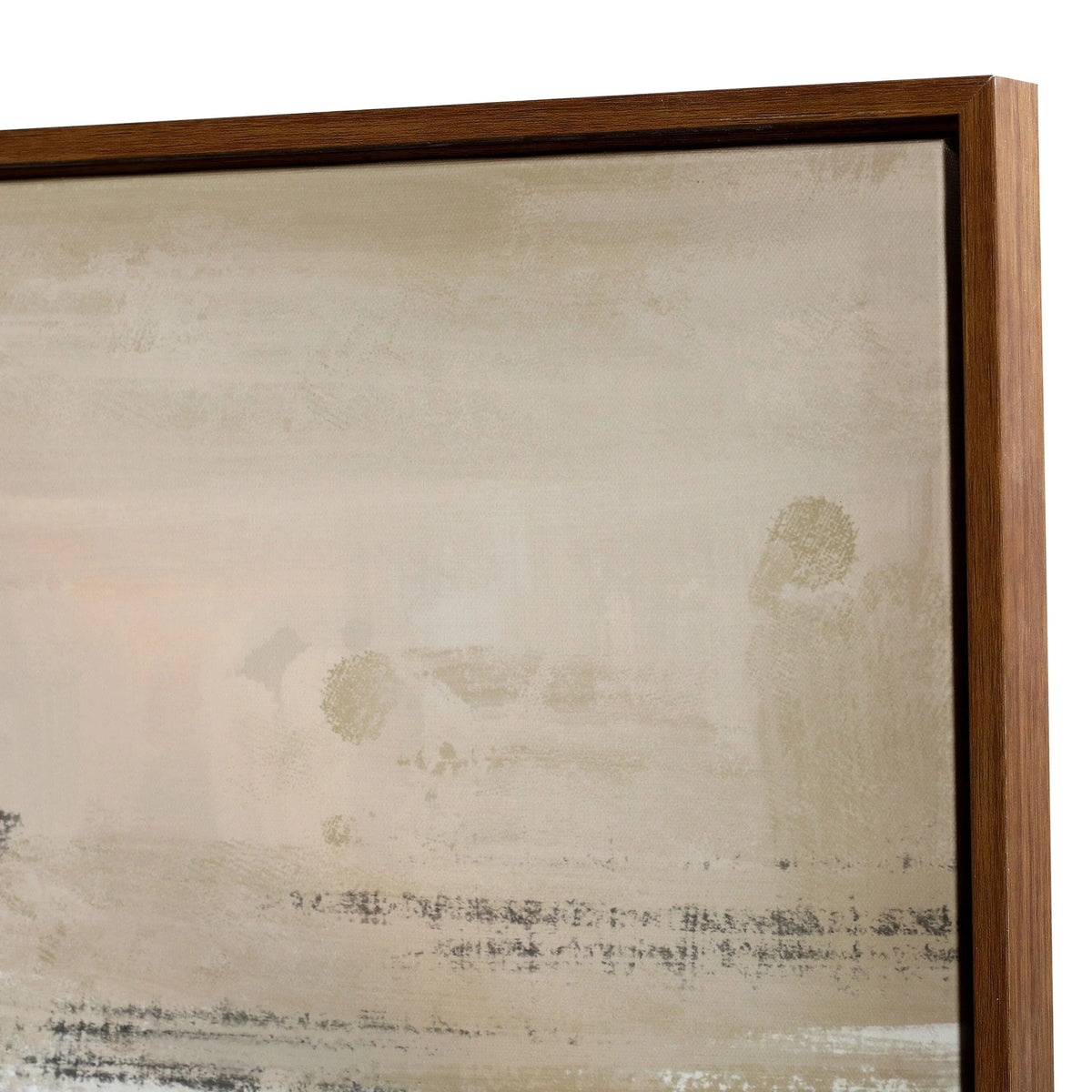 In Stock - Vannes Large Taupe & Black Abstract Framed Wall Art Accessories