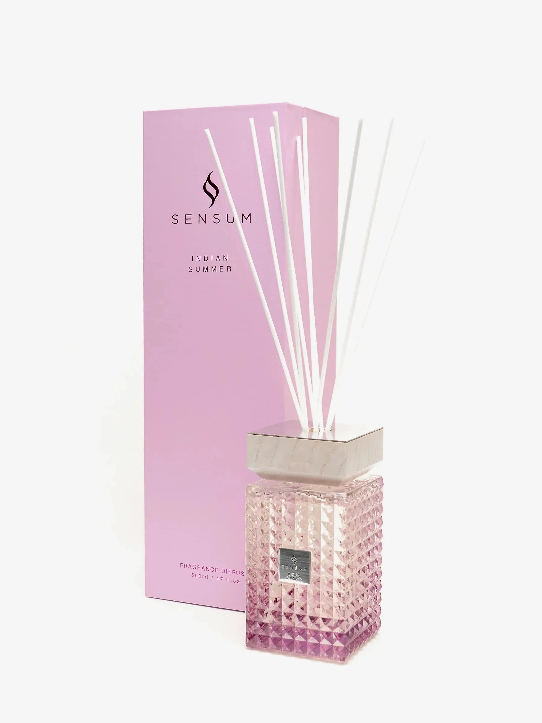 Indian Summer Petite Pink & White Luxury Reed Diffuser - 150ml Fragrance