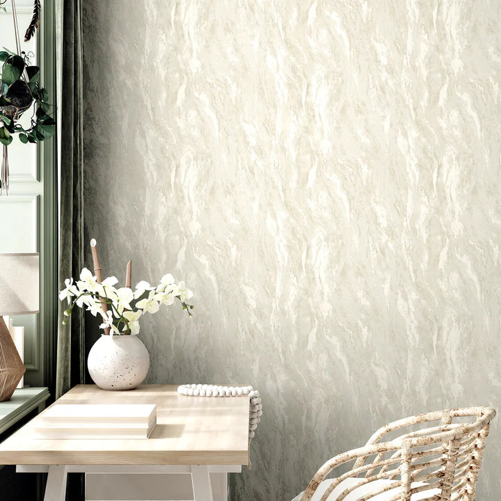 Inglot Cream Marble Patterned Textured Wallpaper Accessories