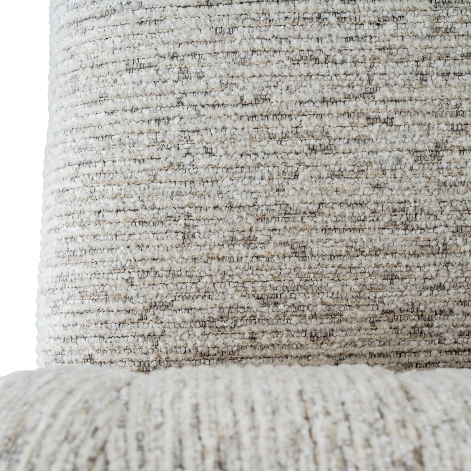 Isolinia Cream Textured Curved Accent Chair Furniture