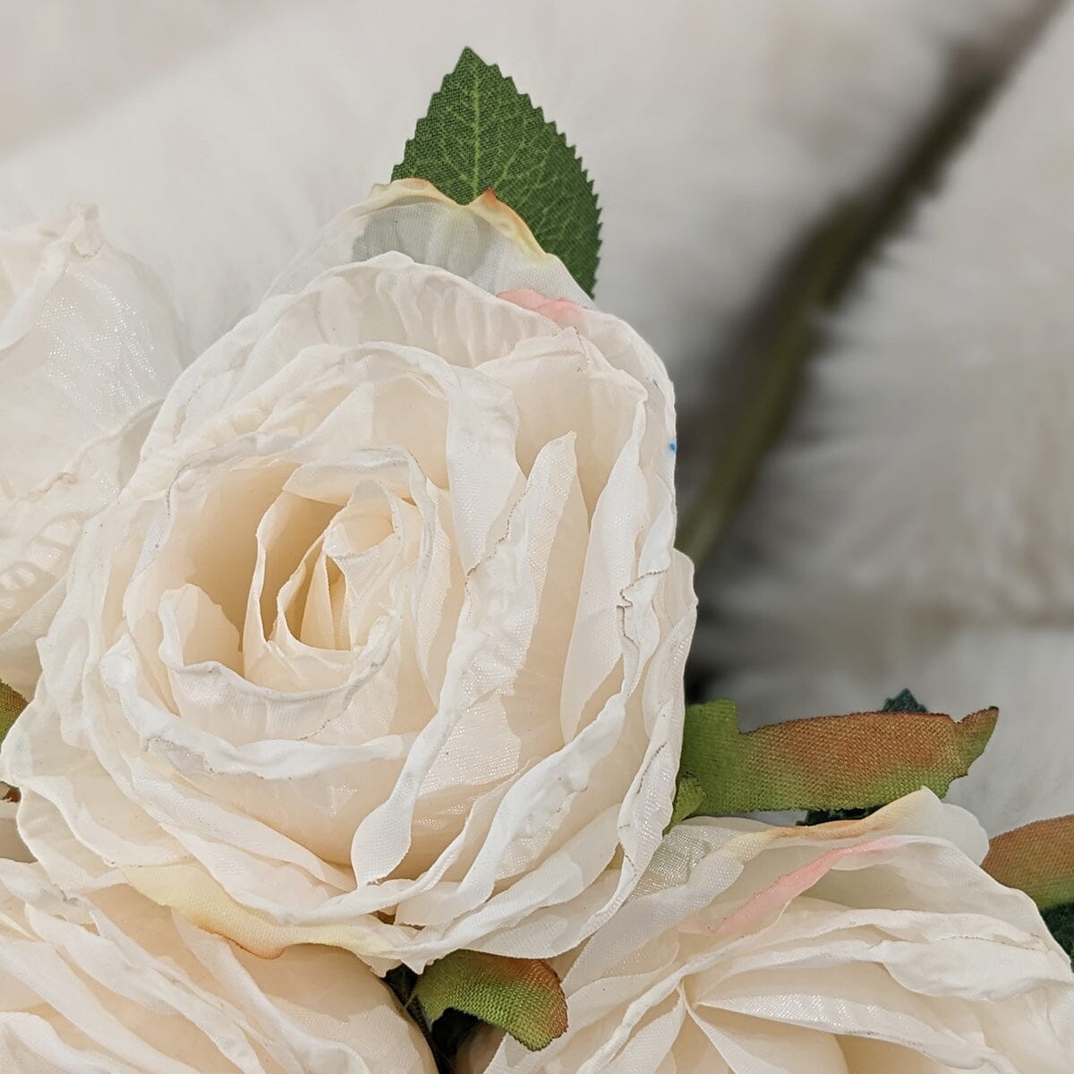 Ivory Bunch of Faux Rose Florals Accessories
