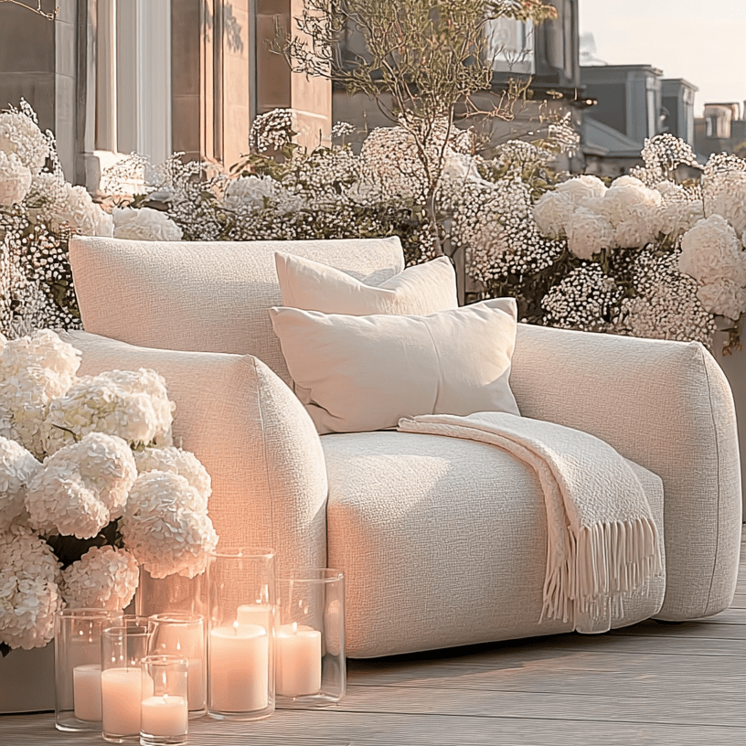 Jae Cream Upholstered Outdoor Lounge Chair Outdoor