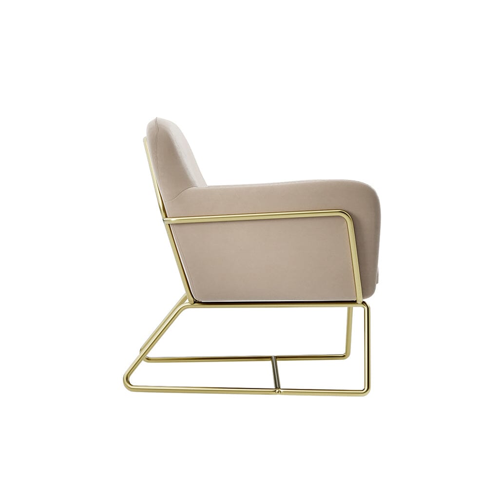 Jaycee Beige & Gold Accent Chair Furniture
