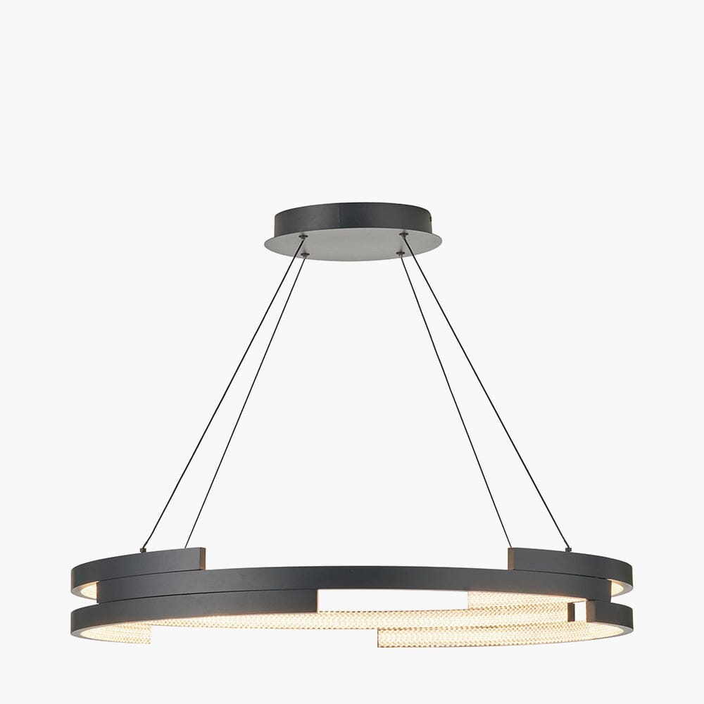 Jayden Black Round LED Pendant Ceiling Light Lighting