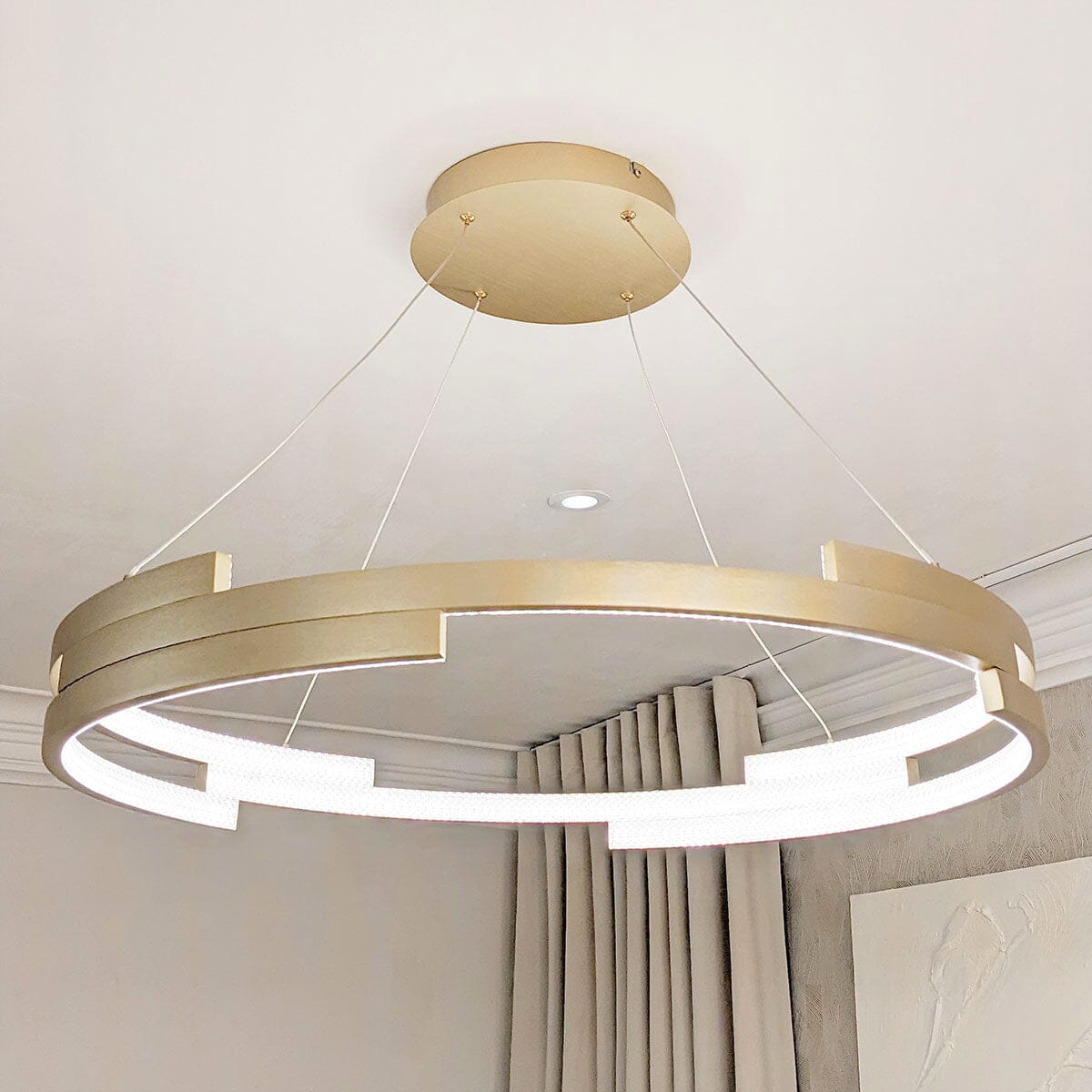 Jayden Gold Round LED Pendant Ceiling Light Lighting