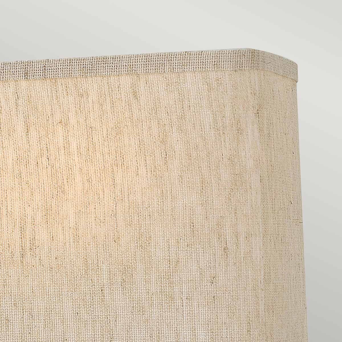 Jennifer Brushed Brass 2 Light Wall Light with Linen Shade Lighting