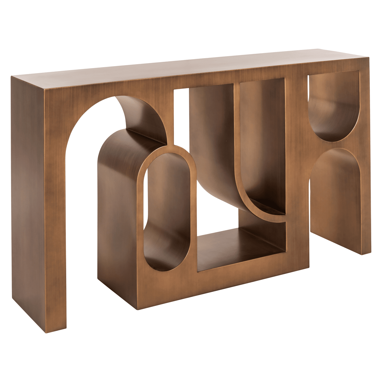 Jessy Gold Brushed Statement Console Table Furniture