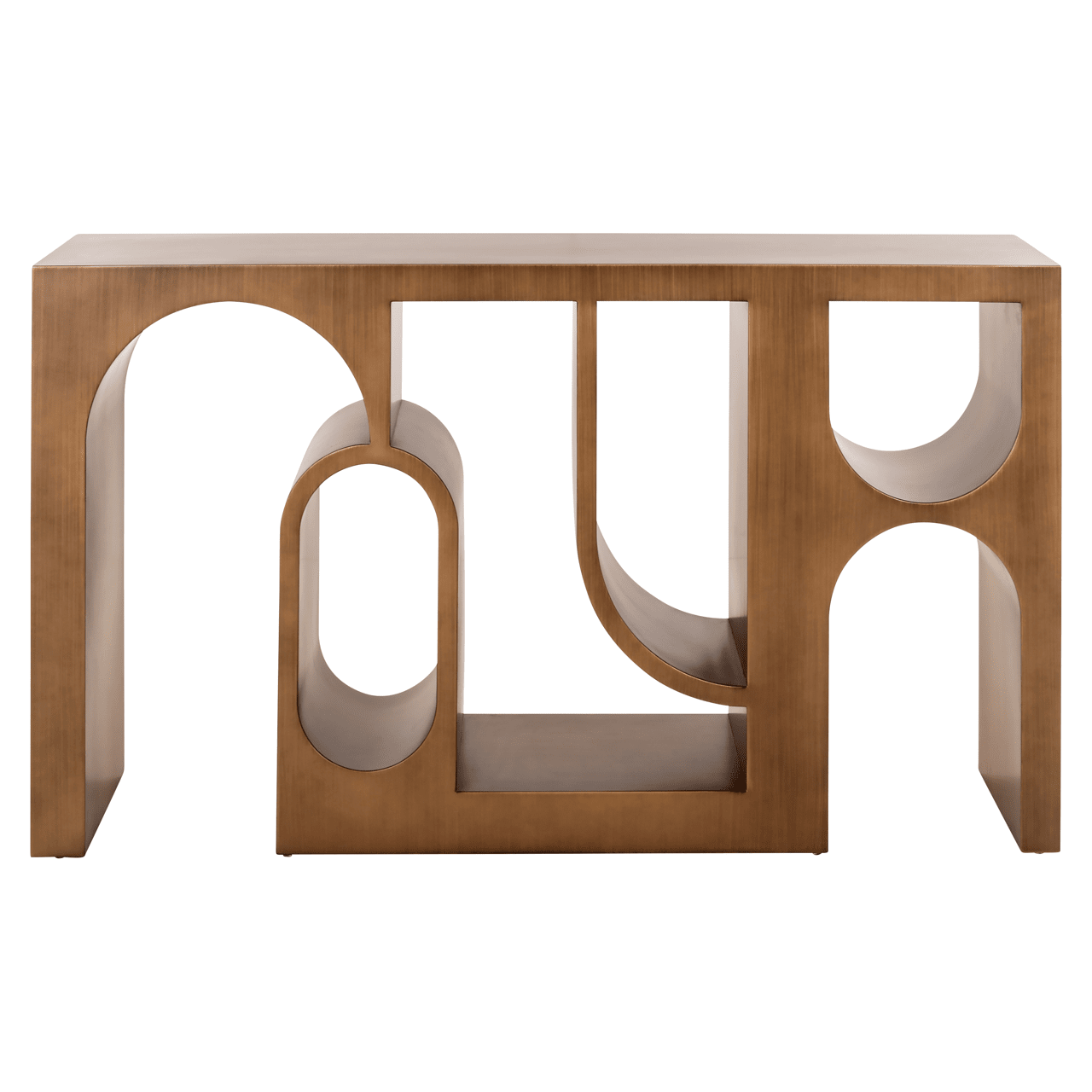 Jessy Gold Brushed Statement Console Table Furniture