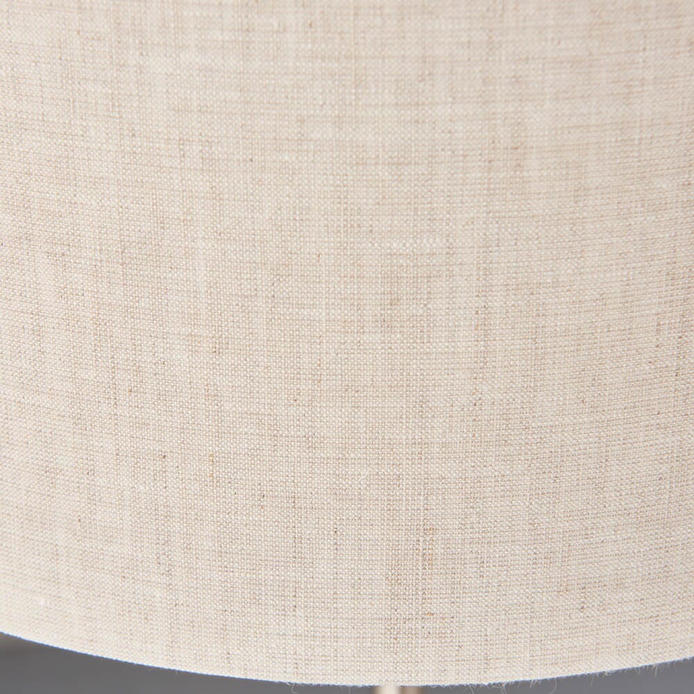 Juniper 3 Light Chrome Table Lamp with Neutral Shade Lighting