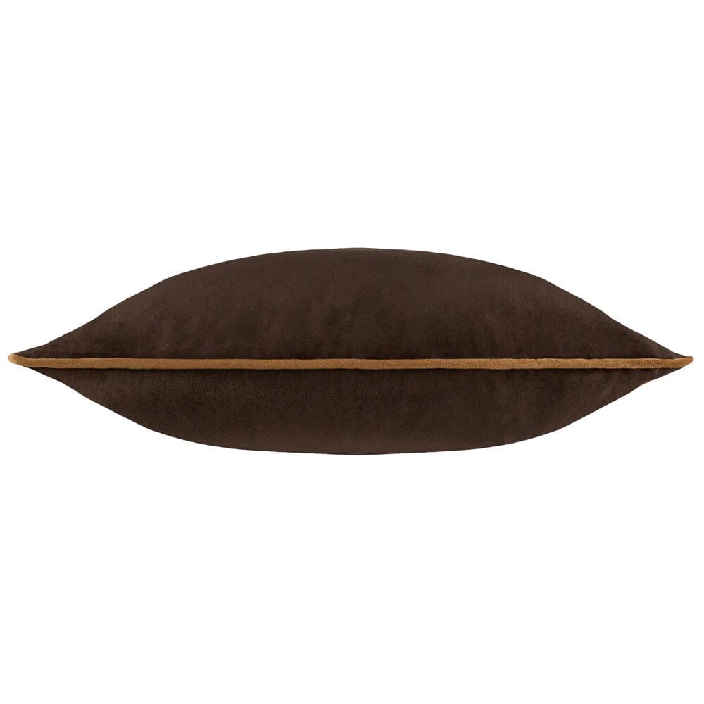 Juniper Chocolate & Caramel Velvet Cushion - 45 x 45cm Textiles