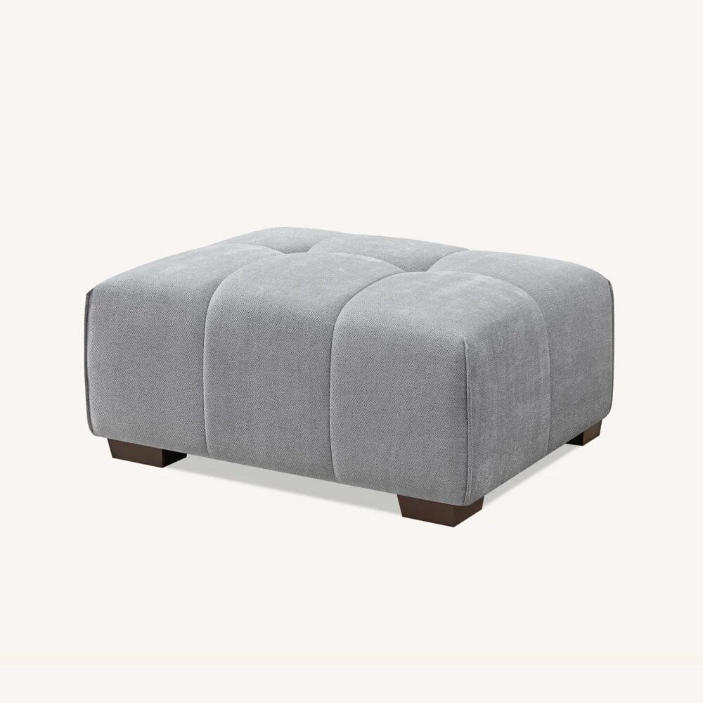 Kace Cloud Grey Boucle Tufted Sofa Range Sofa Footstool