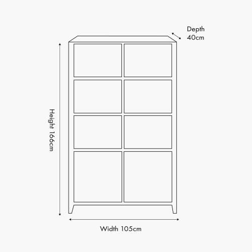 Kamala Light Grey Mango Wood 2 Door Shelving Unit Furniture