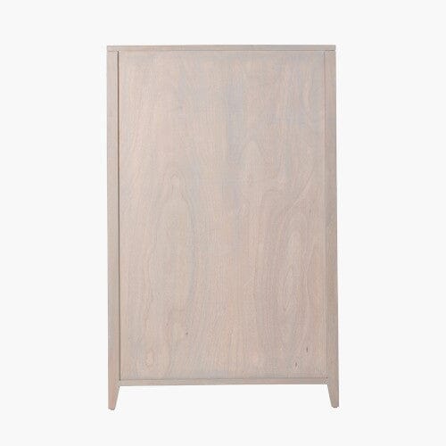 Kamala Light Grey Mango Wood 2 Door Shelving Unit Furniture
