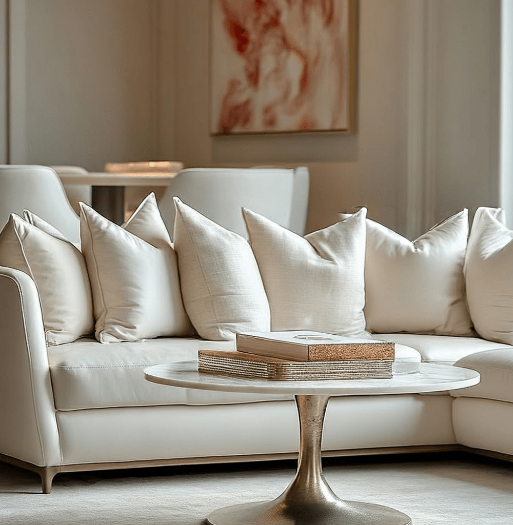 Karine Gold Coffee Table with White Marble Top Furniture