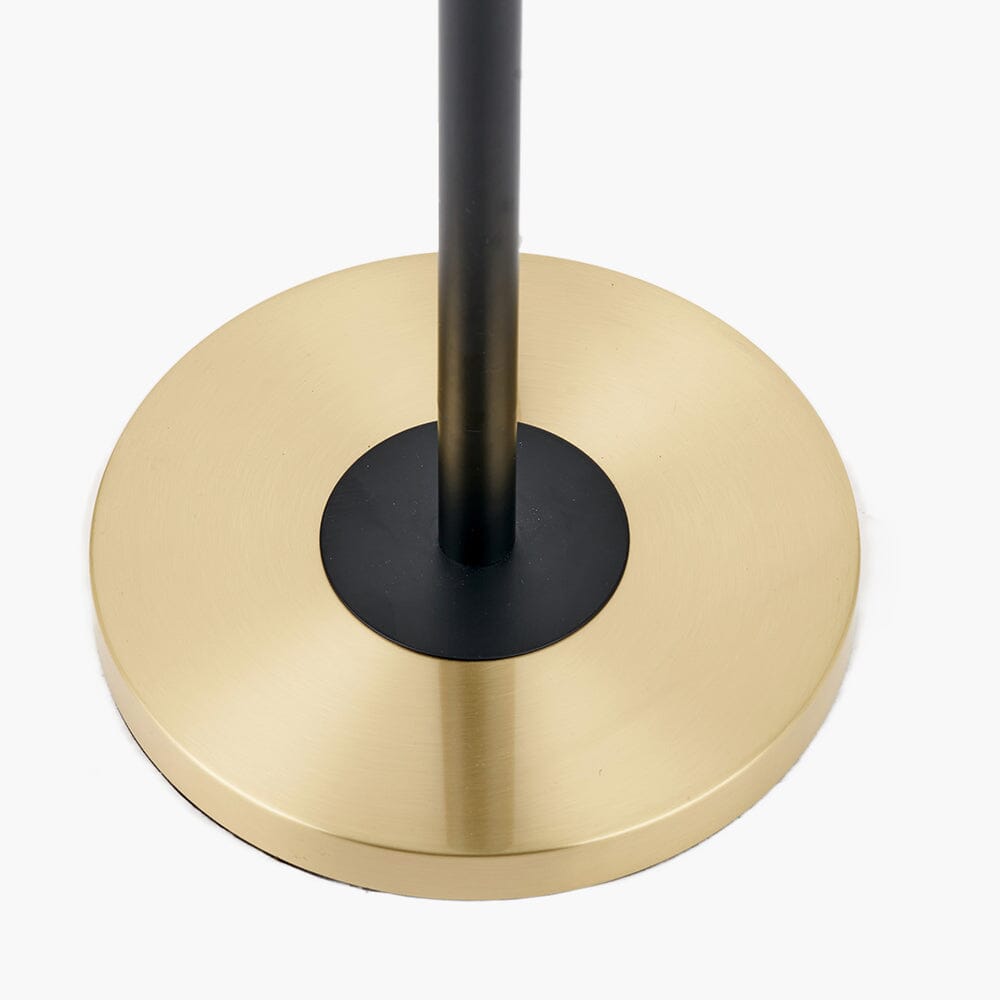 Kenji Black & Gold Height Adjustable Floor Lamp Lighting