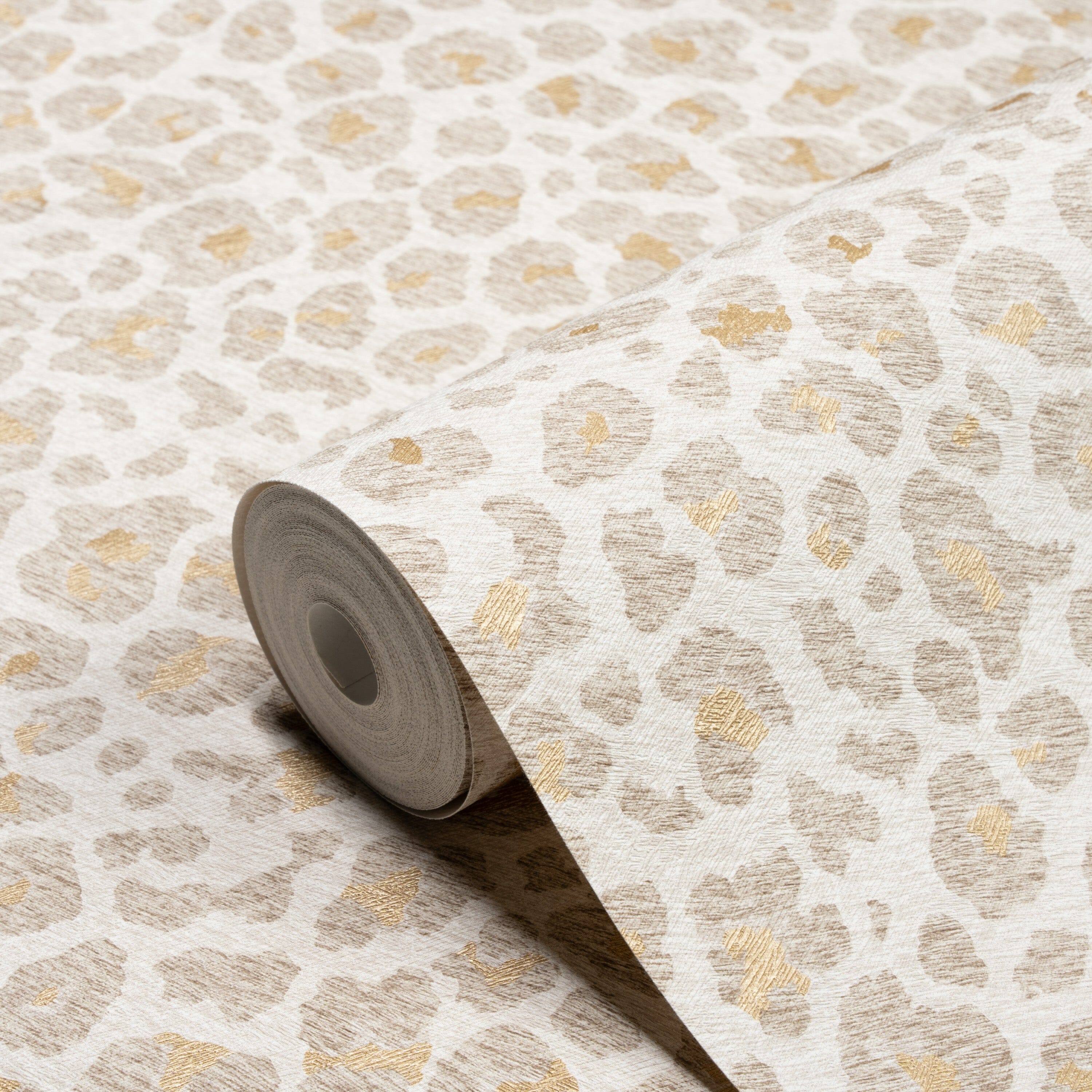 Kenzie Cream Leopard Print Wallpaper Home Improvement