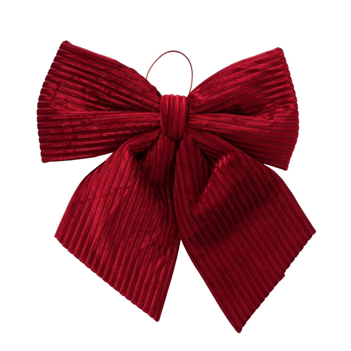 Large Red Velvet Decorative Bow Accessories