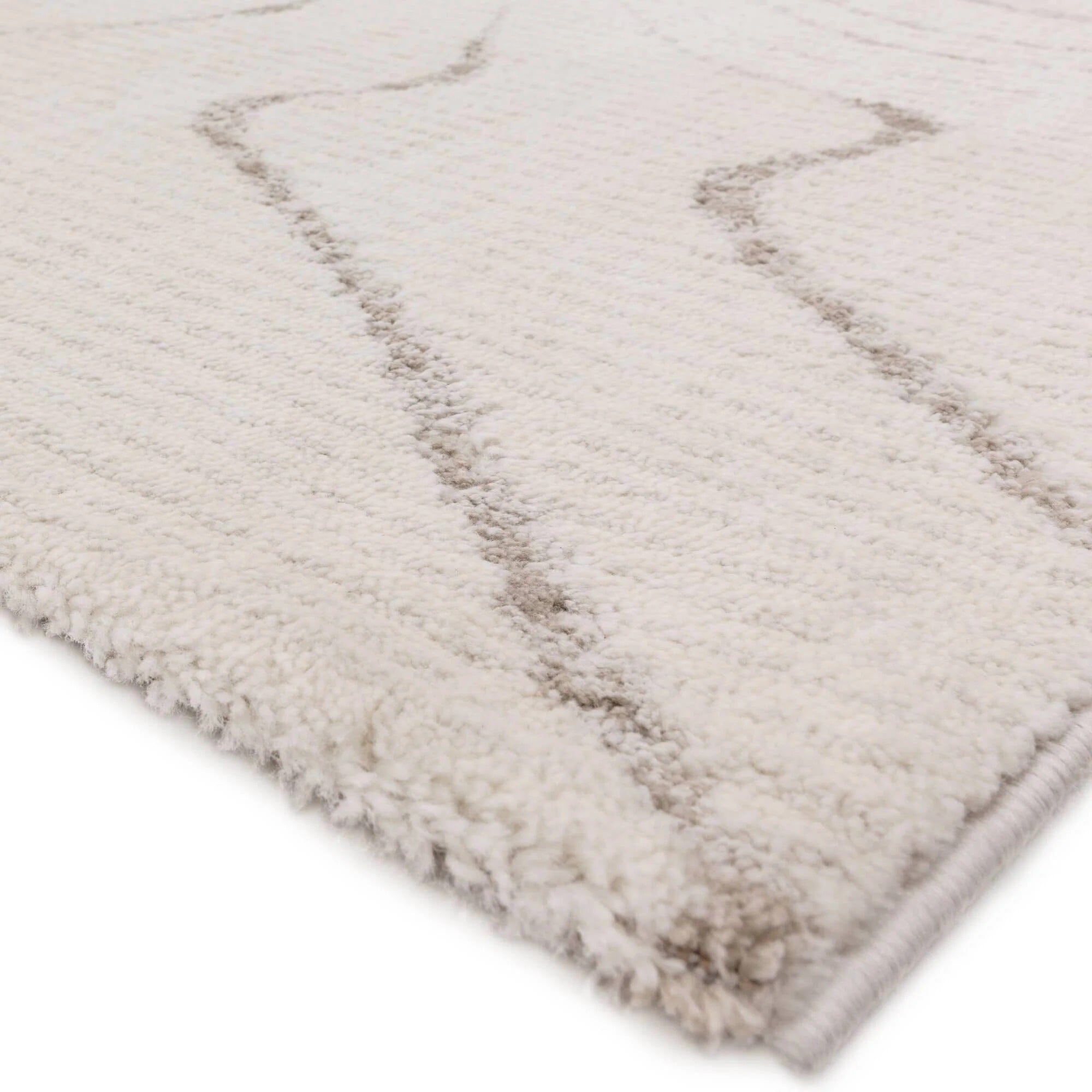 Lecco Beige Wave Effect Abstract Rug