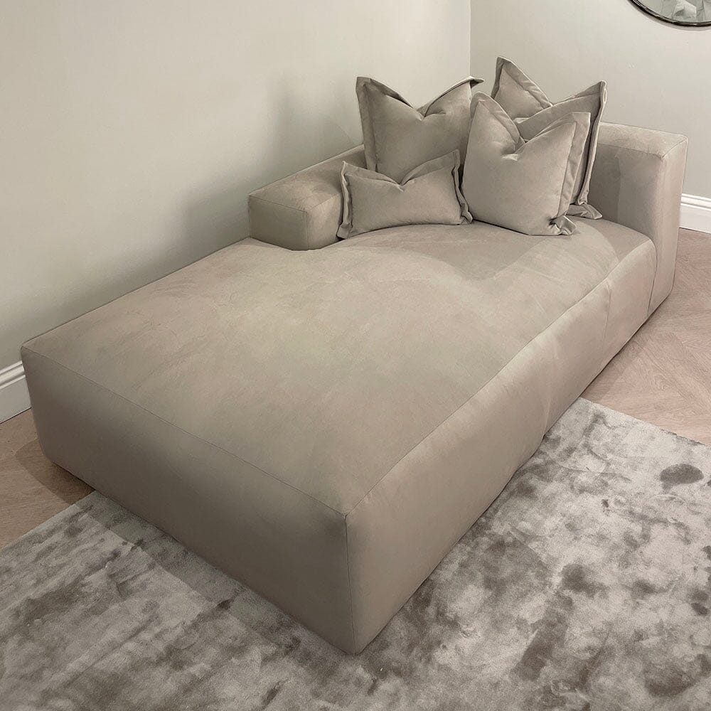 Lenox Mink Velvet Pillow Back Sofa Range Sofa