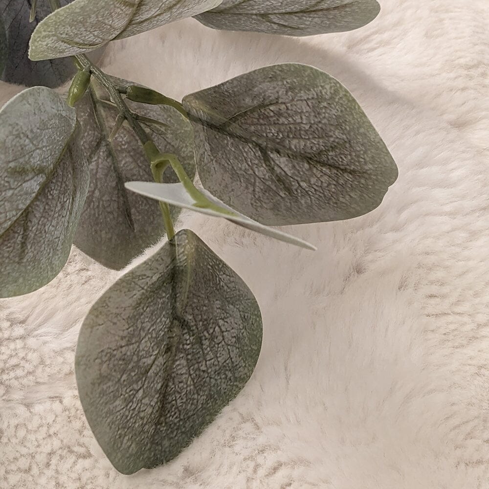 Light Green Dusted Faux Eucalyptus Single Stem Accessories
