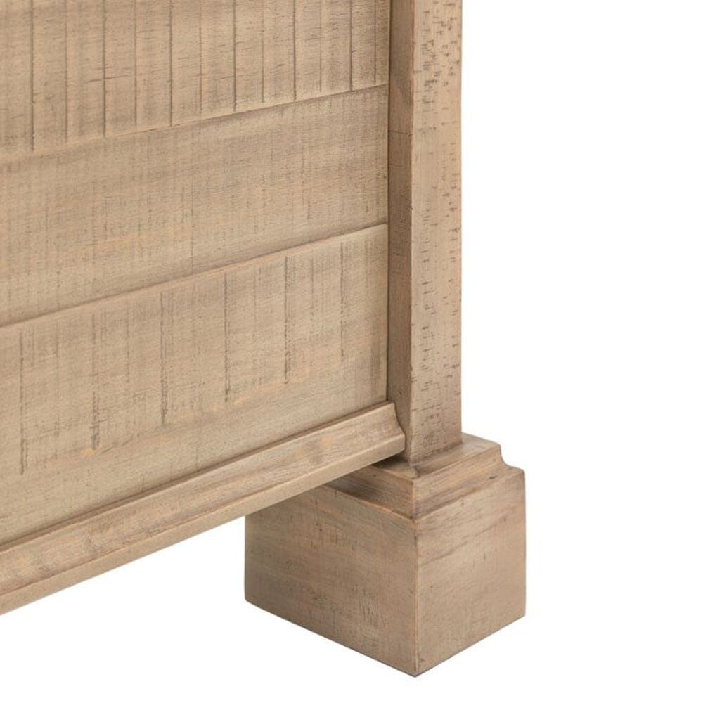 Lilliana Luxury Cream Linen & Wood Bed with Drawer Storage Beds and Headboards